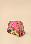 Powder Oversized Botanicals Large Quilted Washbag, Green & Pink Multi