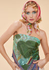 Powder Secret Paradise Silk Scarf, Aqua