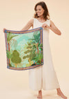 Powder Secret Paradise Silk Scarf, Aqua