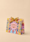 Powder Thrill of The Tiger Velvet Zip Pouch, Fuchsia