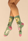 Powder Vintage Flora Ankle Socks, Sage
