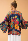 Powder Vintage Floral Kimono Jacket, Ink