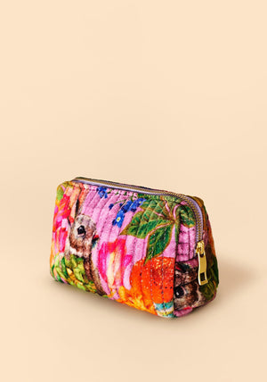 Powder Whimsical Woodland Large Quilted Washbag, Lilac