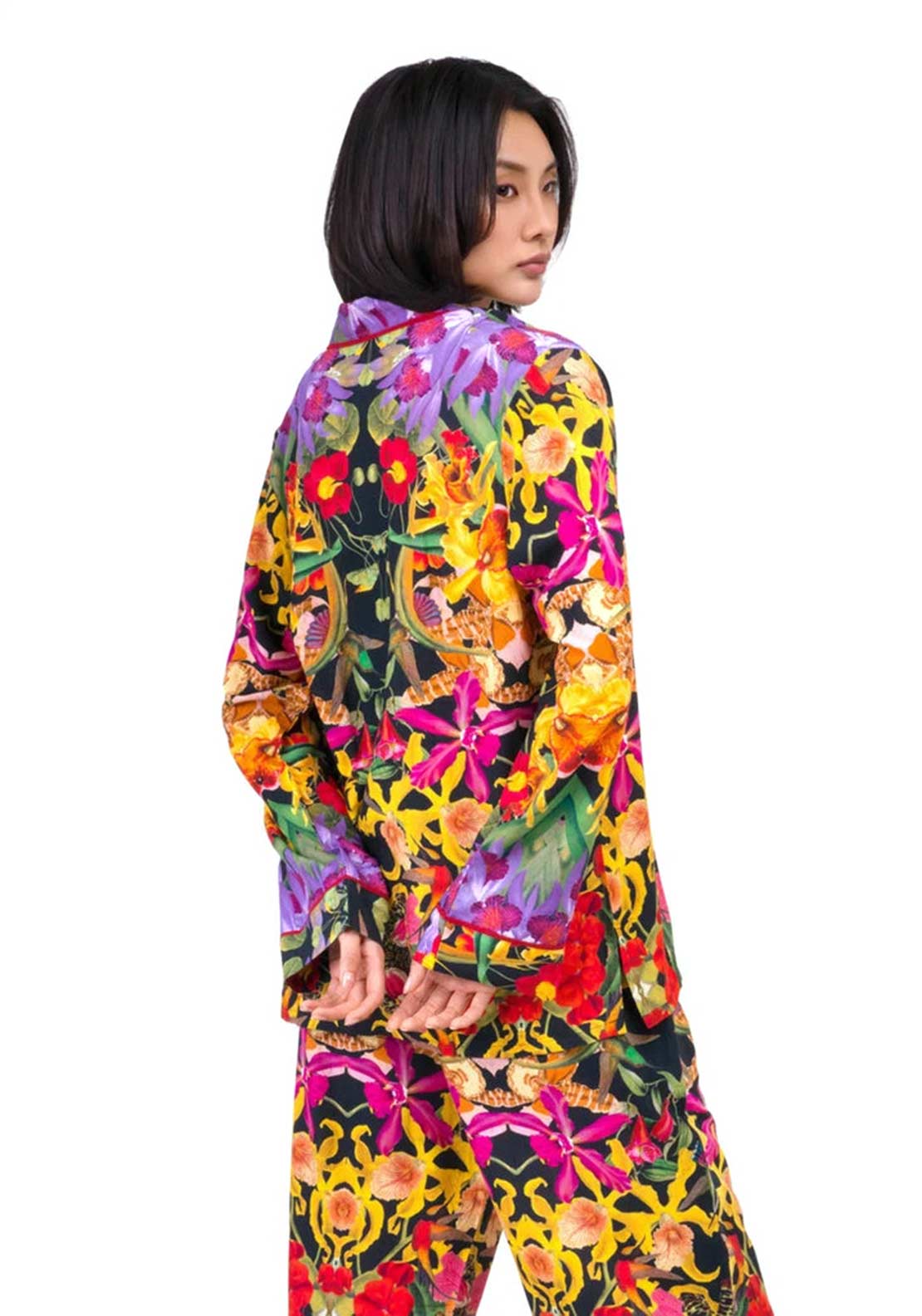Powder Botanical Kaleidoscope Pyjama Set, Red Multi