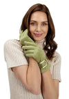 DANA FAUX SUEDE GLOVES SAGE