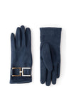 DANA FAUX SUEDE GLOVES NAVY