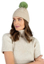 ELISE BOBBLE HAT CREAM SAGE