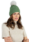 ELISE BOBBLE HAT CREAM SAGE CREAM