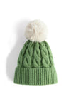 ELISE BOBBLE HAT CREAM SAGE CREAM