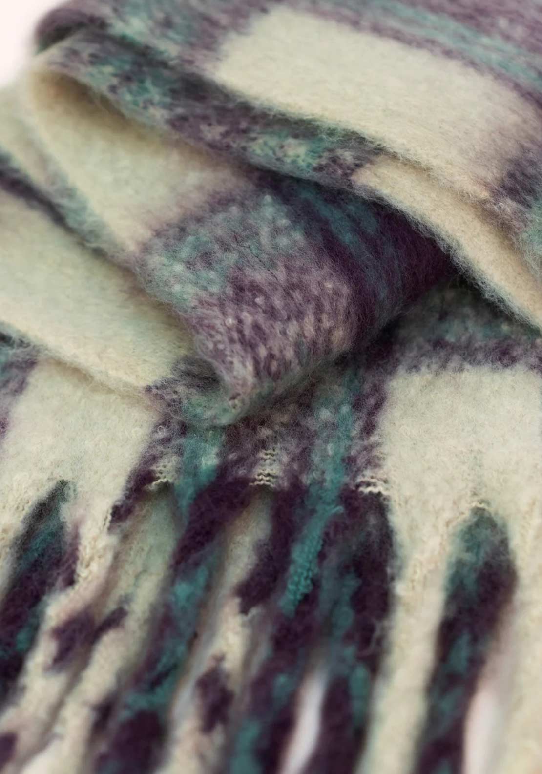 Powder Flora Cosy Scarf, Green & Purple