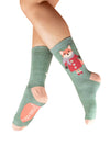 COSY FOX GLITTER ANKLE SOCKS