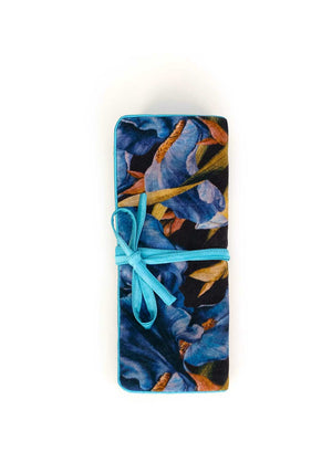 Powder Iris Jewellery Roll, Blue
