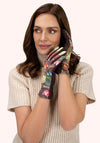 KYLIE FAUX SUEDE GLOVES  CHOCOLATE
