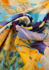 Powder Linen Blend Spring Flora Scarf, Green Multi