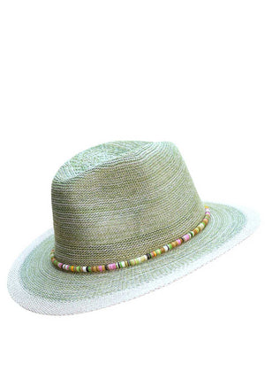Powder Natalie Stripe Band Hat, Green
