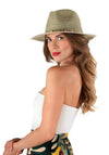 Powder Natalie Stripe Band Hat, Green