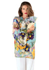 Powder One Size Spring Flora Kimono Jacket, Blue Multi