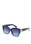 Powder Philomena Sunglasses, Teal Tortoiseshell