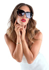 Powder Philomena Sunglasses, Teal Tortoiseshell