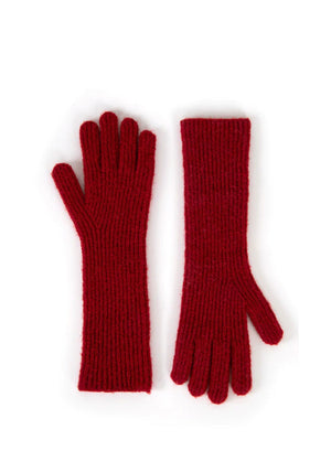 SOFIA LONG GLOVES SCARLET