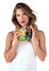 Powder Spring Flora Mini Velvet Pouch, Green