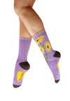 Powder Splendid Sunflower Ankle Socks, Purple