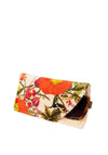 Powder Fine Flowers Velvet Sunglasses Pouch, Cream