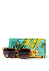 Powder Spring Flora Velvet Sunglasses Pouch, Green