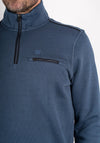 Pre End Jimmy Half Zip Sweatshirt, Dark Denim