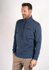 Pre End Jimmy Half Zip Sweatshirt, Dark Denim