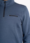 Pre End Jimmy Quarter Zip Sweatshirt, Dark Denim