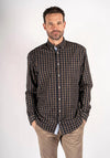 Pre End Rome Check Shirt, Coffee Brown