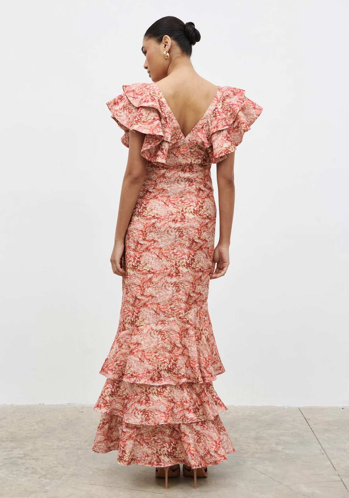 alanie maxi dress Pretty Lavish Alani V Neck Ruffle Dress, Pink Baptism Designed with delicate spaghetti Style:Short (Above the Knee) INSPIRE CHIC Women's Denim