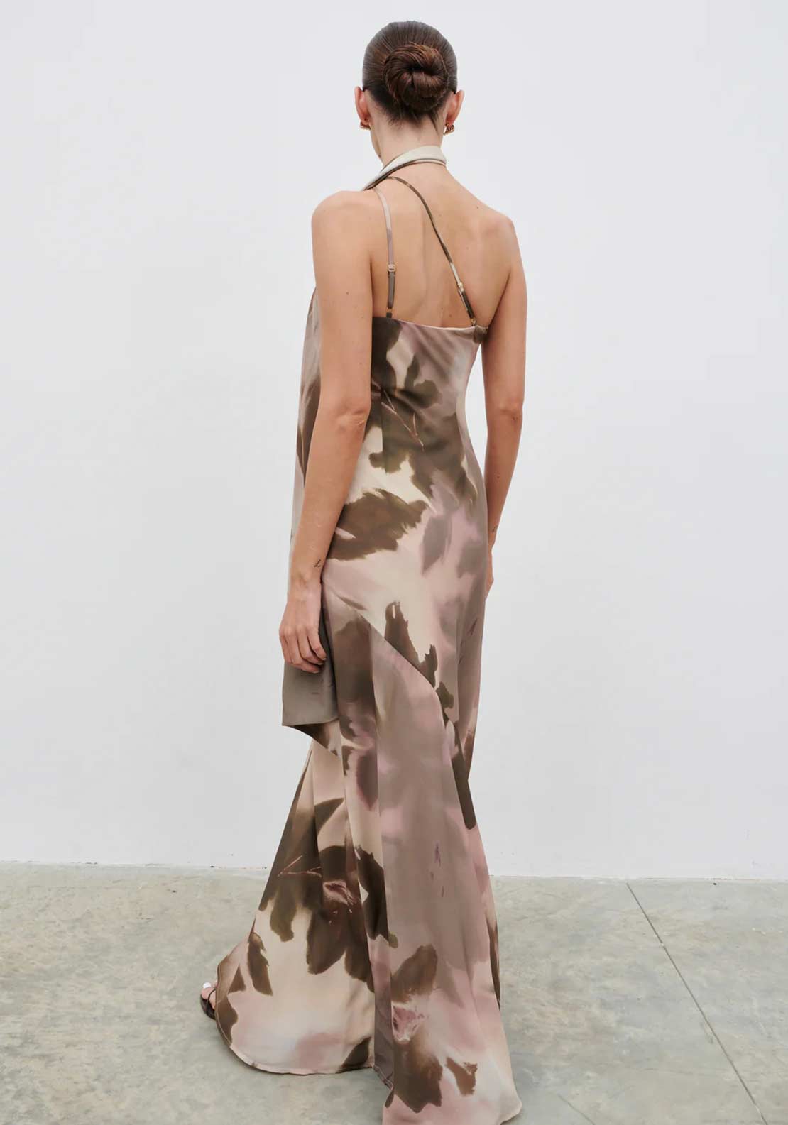 Pretty Lavish Sheree One Shoulder Chiffon Maxi Dress, Green