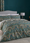 D&D Design Palais Damask Printed Duvet Cover Set, Teal