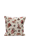 Peggy Wilkins Party Pups Cushion 45x45cm, Red & Beige
