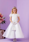 Peridot Iva Communion Dress, White