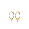 Pilgrim Ana Pearl & Crystal Hoop Earrings, Gold