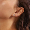 Pilgrim Tree of Life Stud Earrings, Silver