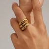 Pilgrim Be Set of 3 Stacking Rings, Gold