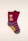 Powder Woolie Westie Ankle Socks, Damson