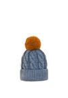Powder Svana Bobble Hat, Denim Blue