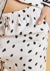 The Night Store Polka Dot Pyjama Trouser Set, Cream