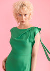 Sisters By Caroline Kilkenny Gianna Shoulder Tie Midi Dress, Green