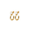 Dyrberg/Kern Quinte Pearl Earrings, Gold