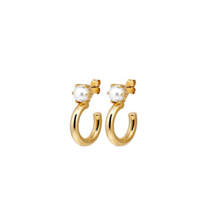 Dyrberg/Kern Quinte Pearl Earrings, Gold