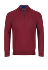 Andre Tory Quarter Zip Sweater, Merlot