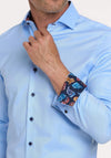 R2 Amsterdam 2 PLY Cotton Shirt, Light Blue