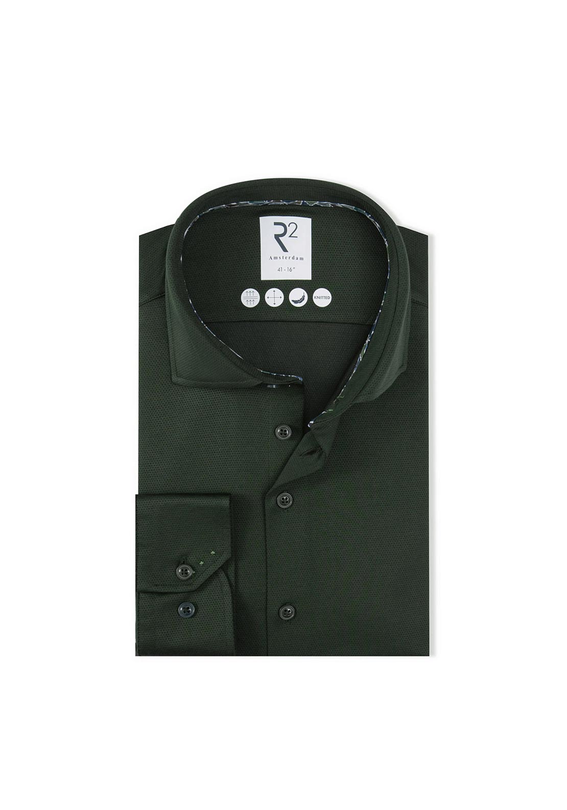 R2 Amsterdam Dobby Shirt, Forest Green