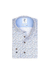 R2 Amsterdam E-Bike Lamp Print Cotton Shirt, Blue Multi